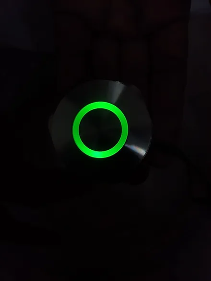 40mm Size Green Led Stainless Steel Momentary Type Push Button Switch 5V-12v DC