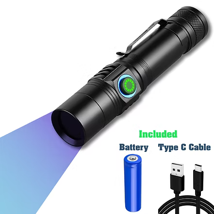 10W 365nm Black Filter UV Torch for Industrial Fluorescence Inspection