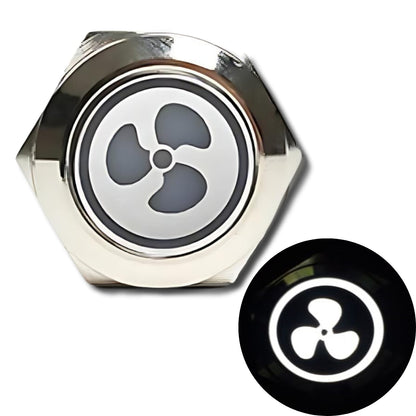 16mm/19mm illuminated pushbutton switch Waterproof, no nc, for Cars and Bikes
