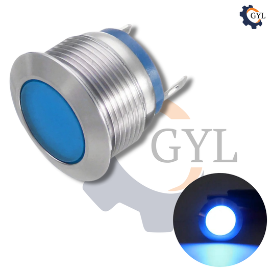 16mm BLUE Led Metal Indicator light waterproof 220v AC