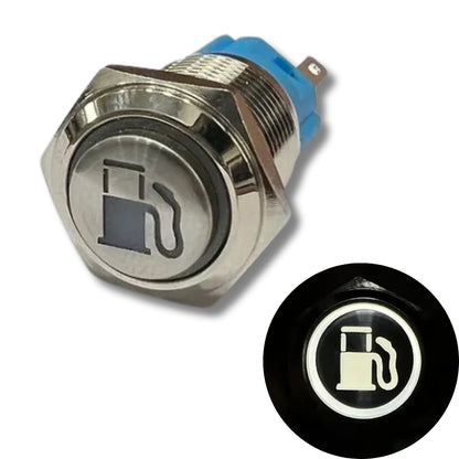 16mm/19mm illuminated pushbutton switch Waterproof, no nc, for Cars and Bikes