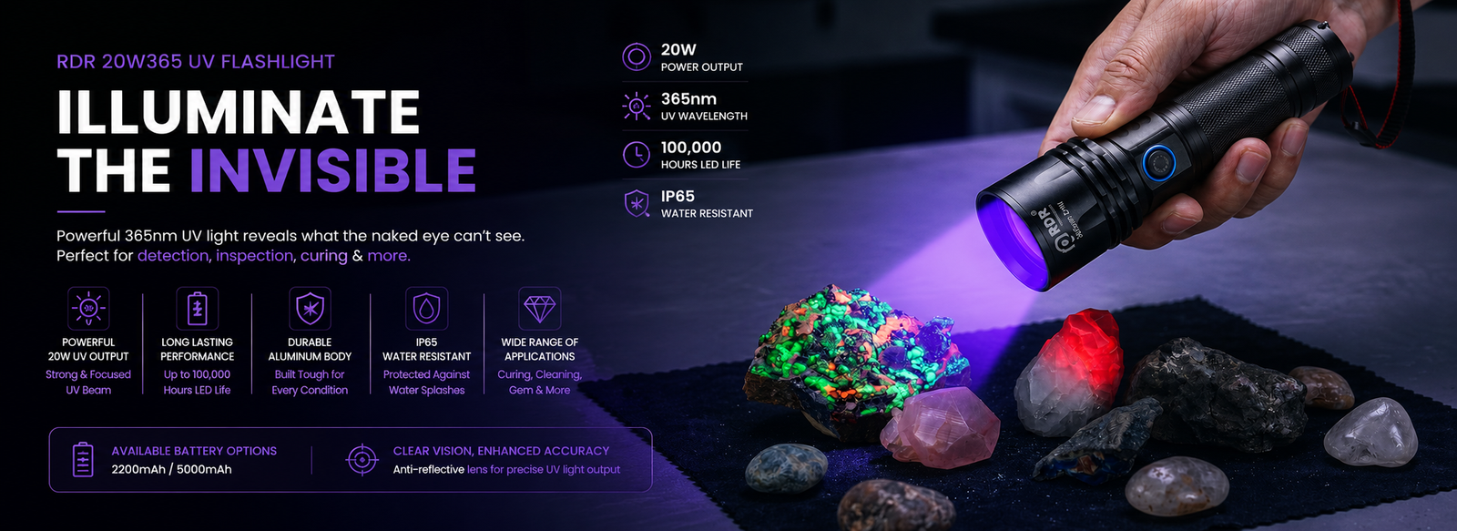 GYL UV lighting for gemstone inspection