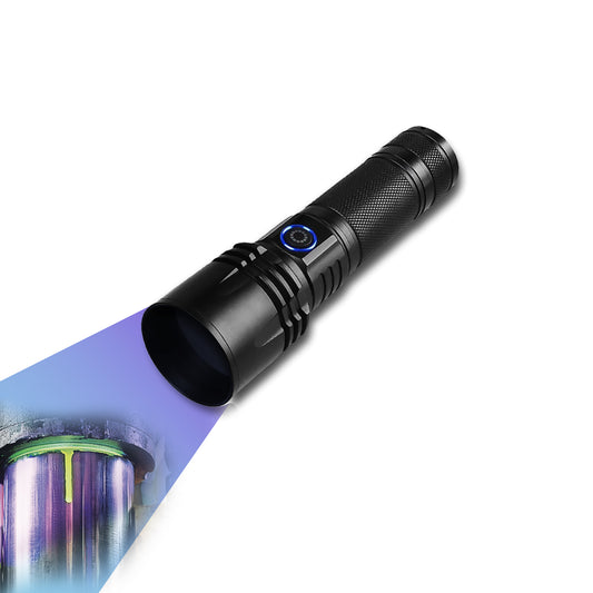 20W 365nm Professional UV Torch for Automotive & HVAC Leak Detection | High-Power Black Filter Inspection Light