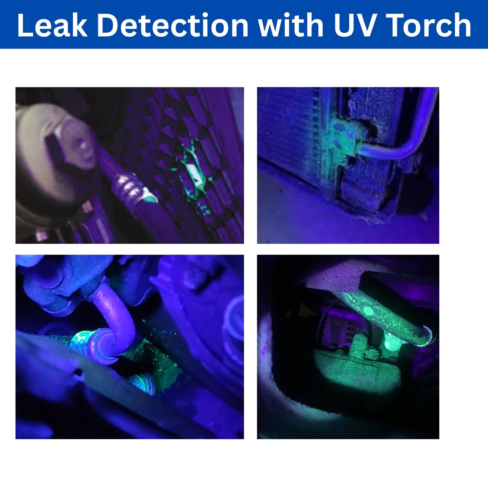365nm 10W UV Torch with Black Filter for Leak Detection