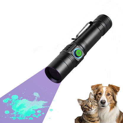 365nm 10W UV Torch with Black Filter for Pet Stain Detection