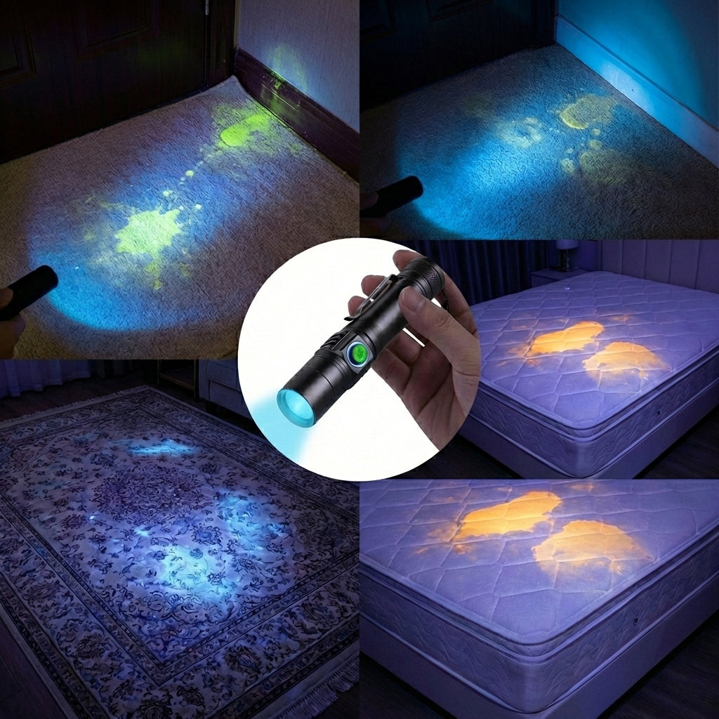 365nm 10W UV Torch with Black Filter for Pet Stain Detection