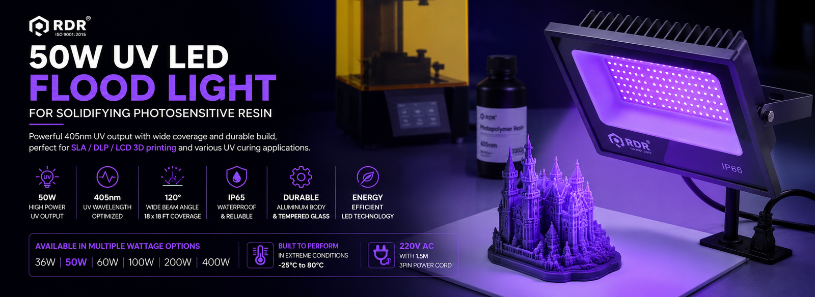 GYL UV lighting for resin curing applications