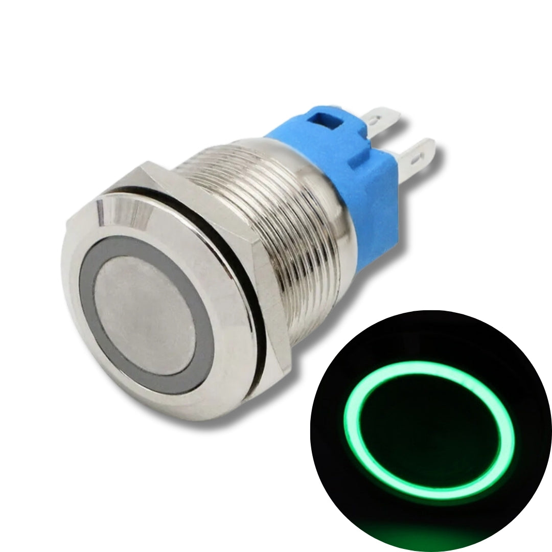 Illuminated Stainless Steel Latching Type Pushbutton