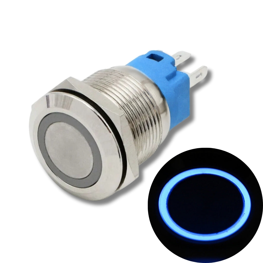 Illuminated Stainless Steel Latching Type Pushbutton