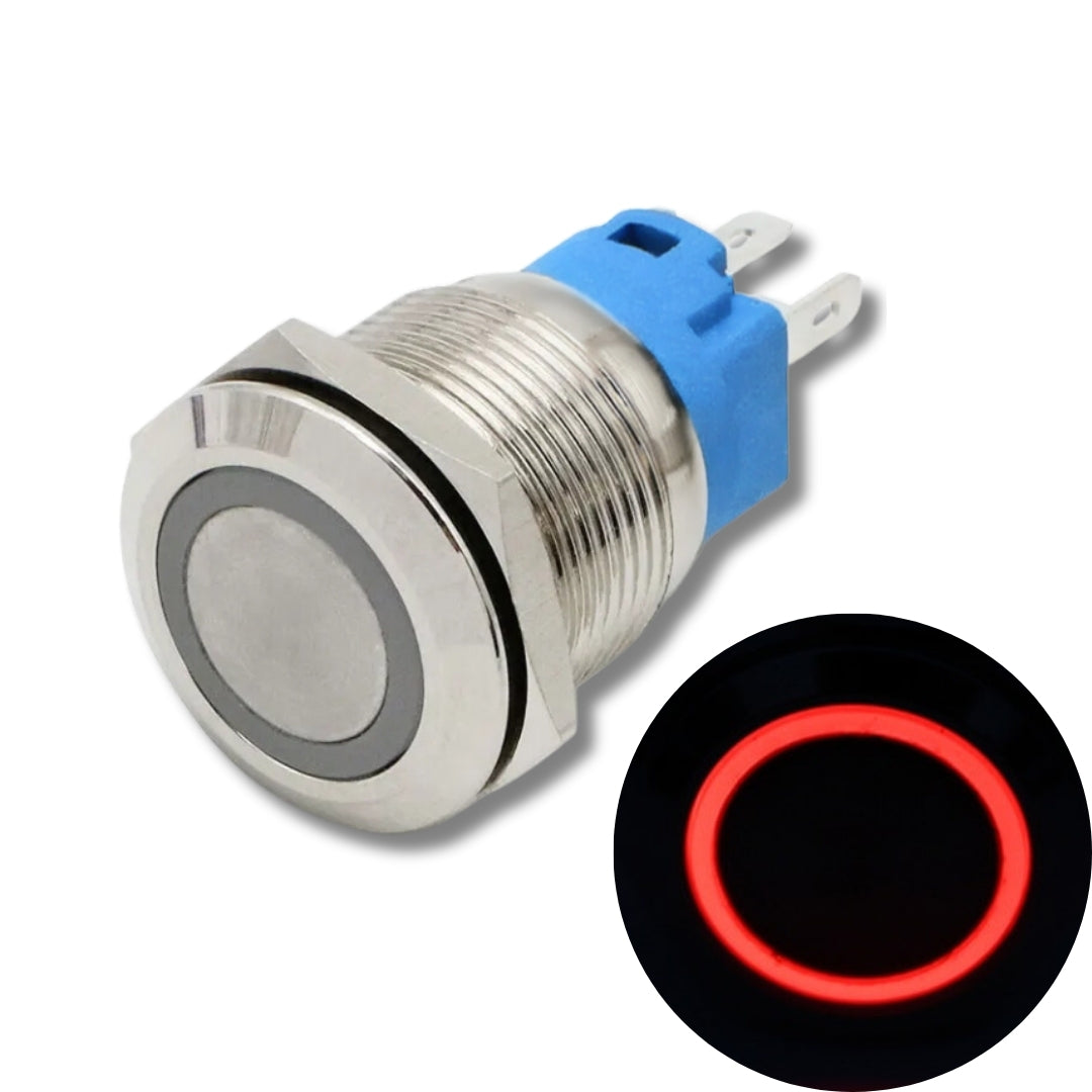 Illuminated Stainless Steel Latching Type Pushbutton