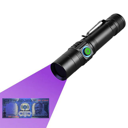 10W 365nm UV Torch for Currency & Document Verification | Black Filter UV Light