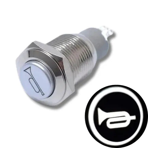 16mm/19mm illuminated pushbutton switch Waterproof, no nc, for Cars and Bikes