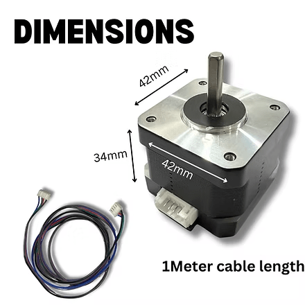 Nema 17 34mm 4.2 kg/cm Hybrid Stepper Motor 1.8 degree Detchable Cable