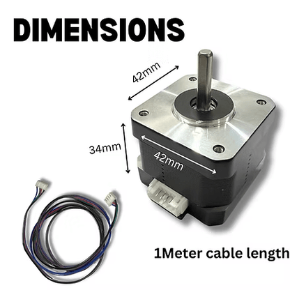 Nema 17 34mm 4.2 kg/cm Hybrid Stepper Motor 1.8 degree Detchable Cable