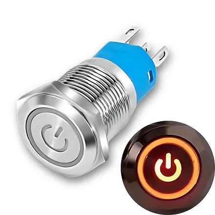 Illuminated Stainless Steel Latching Type Pushbutton