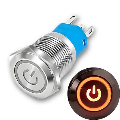 Illuminated Stainless Steel Latching Type Pushbutton